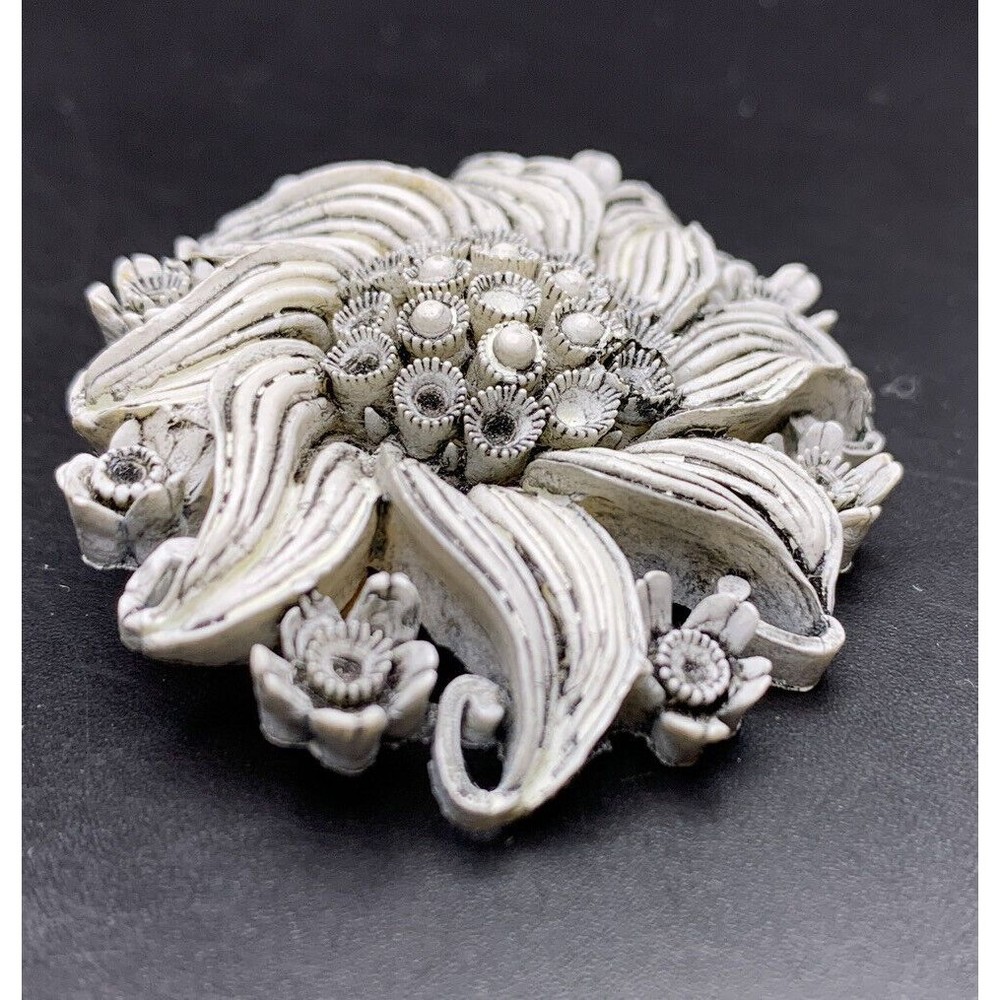 Featherlite Bubblelite Look Brooch Pin Floral Flo… - image 4